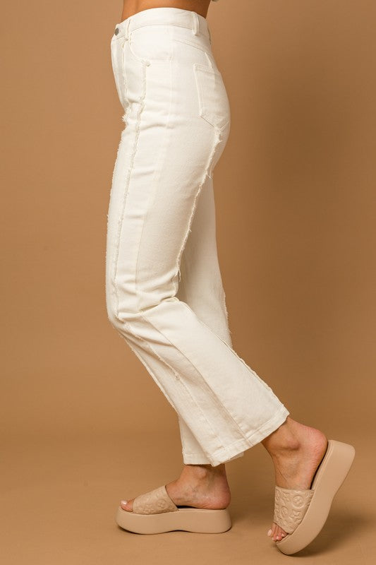 The Raven Frayed Hem Flare Pants