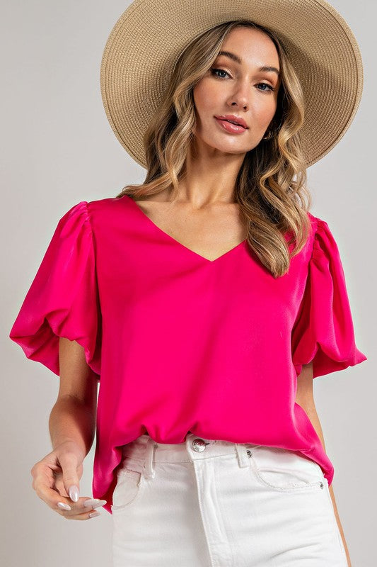 Monica Puff Sleeve Blouse Top