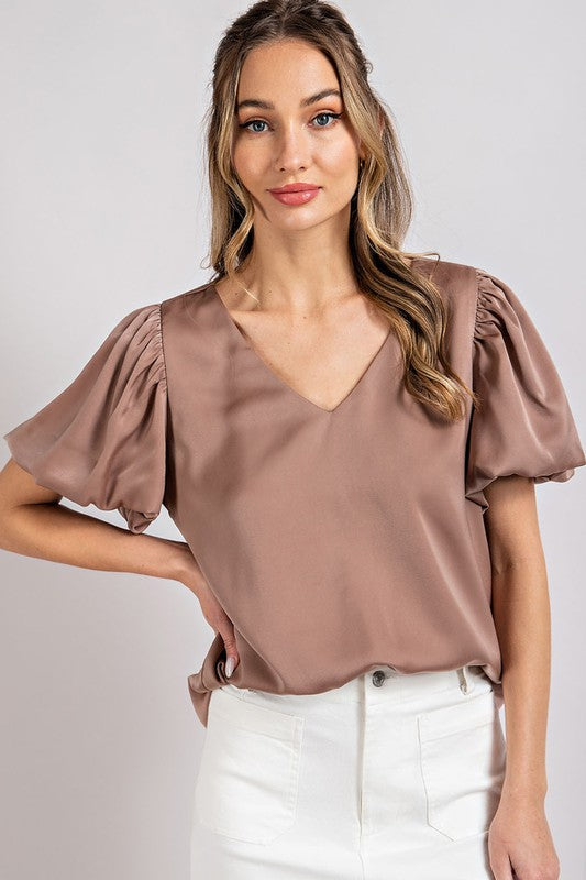 Monica Puff Sleeve Blouse Top