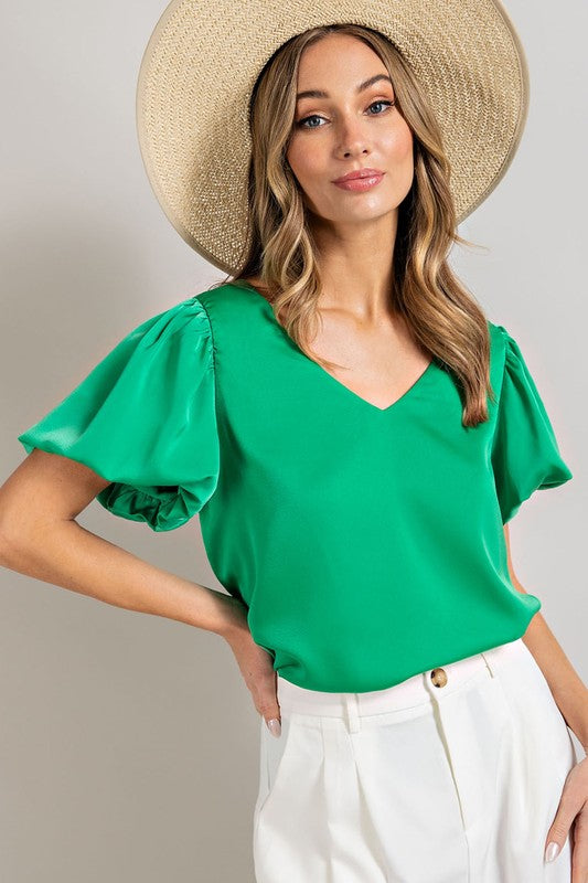 Monica Puff Sleeve Blouse Top