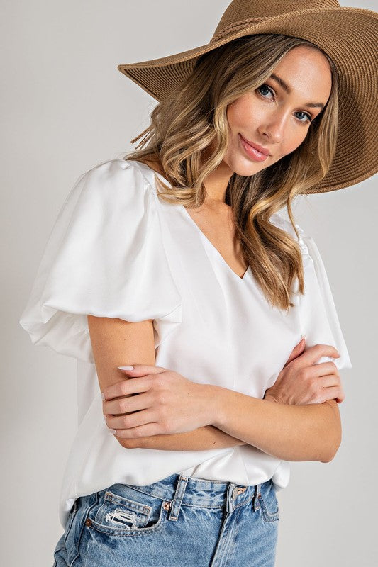 Monica Puff Sleeve Blouse Top