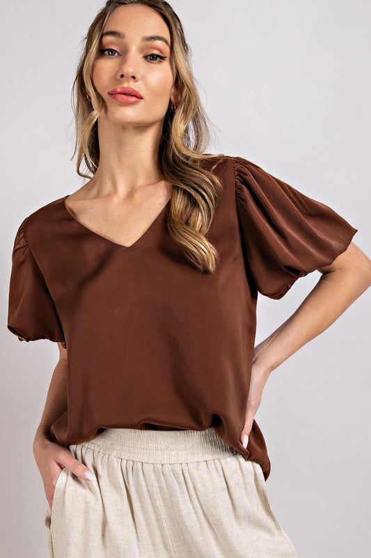 Monica Puff Sleeve Blouse Top