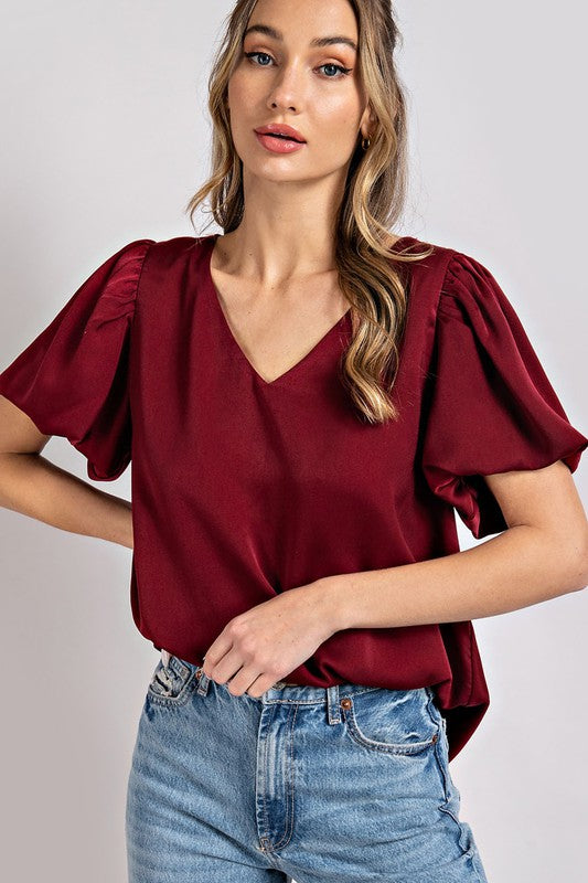 Monica Puff Sleeve Blouse Top