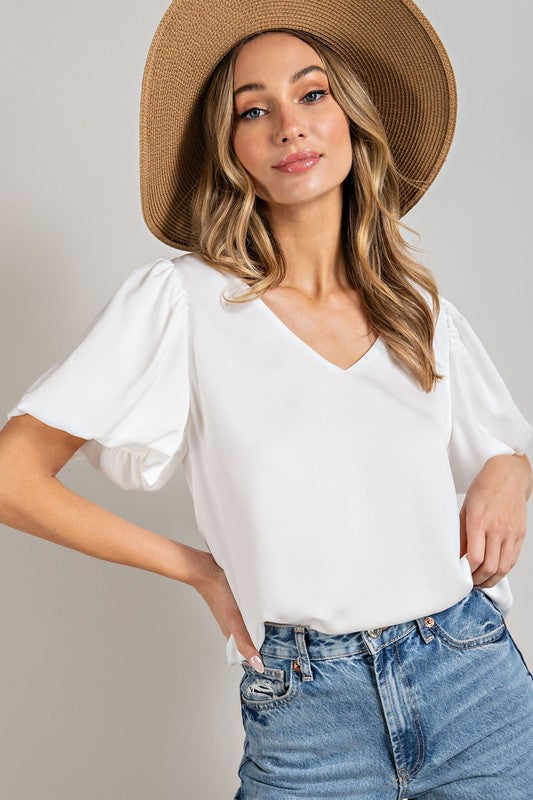 Monica Puff Sleeve Blouse Top