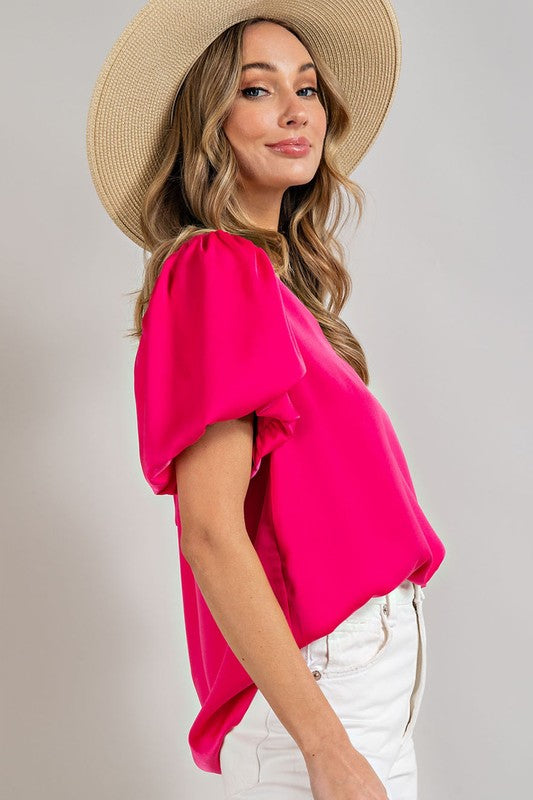 Monica Puff Sleeve Blouse Top