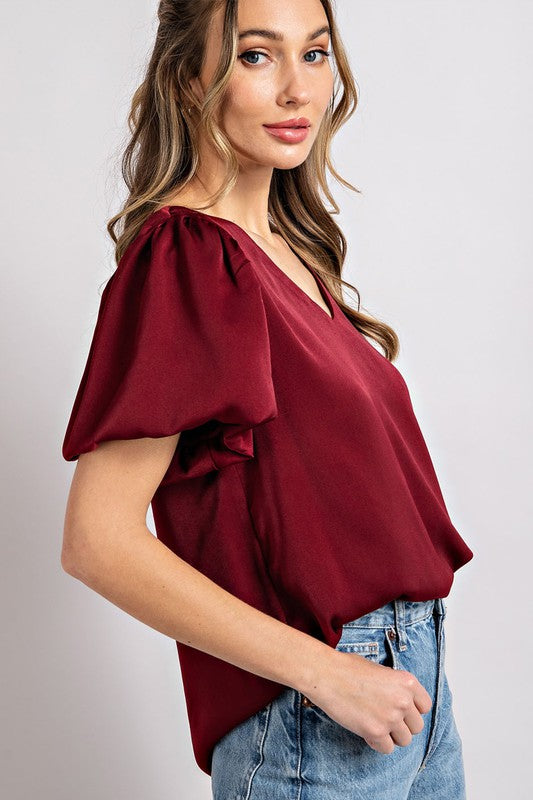 Monica Puff Sleeve Blouse Top