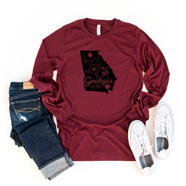 Georgia Vintage Long Sleeve Graphic Tee