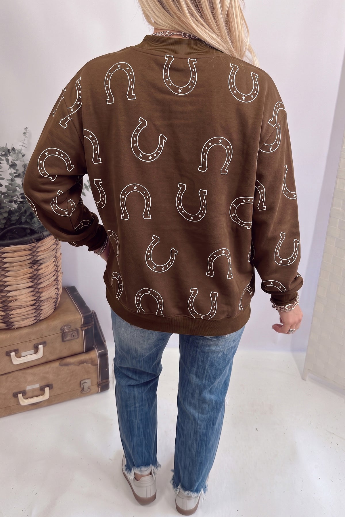 Yee Haw Mock Neck Sweatshirt