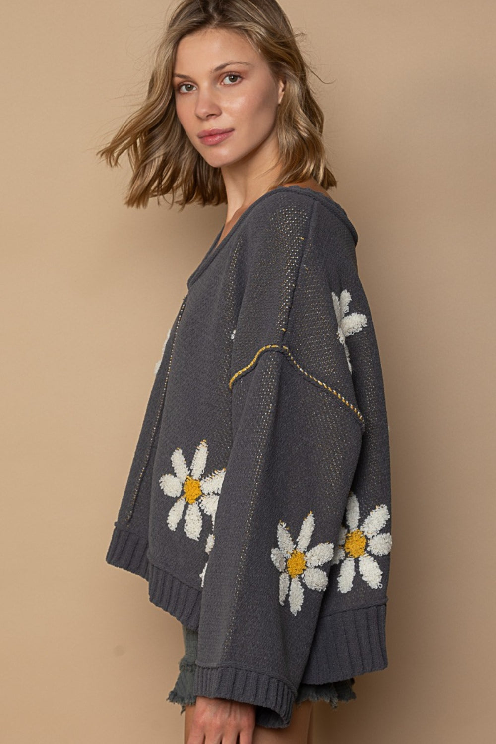 POL Floral Chenille Sweater