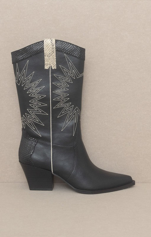 OASIS SOCIETY Halle - Paneled Cowboy Boots