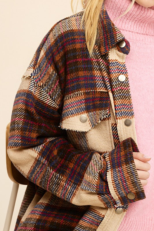 Hailee Plaid Shacket Jacket