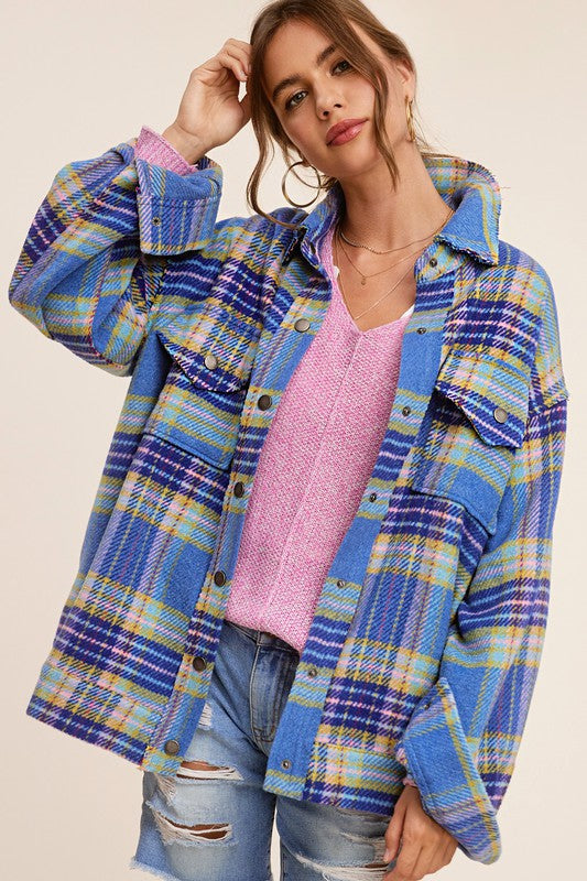 Hailee Plaid Shacket Jacket