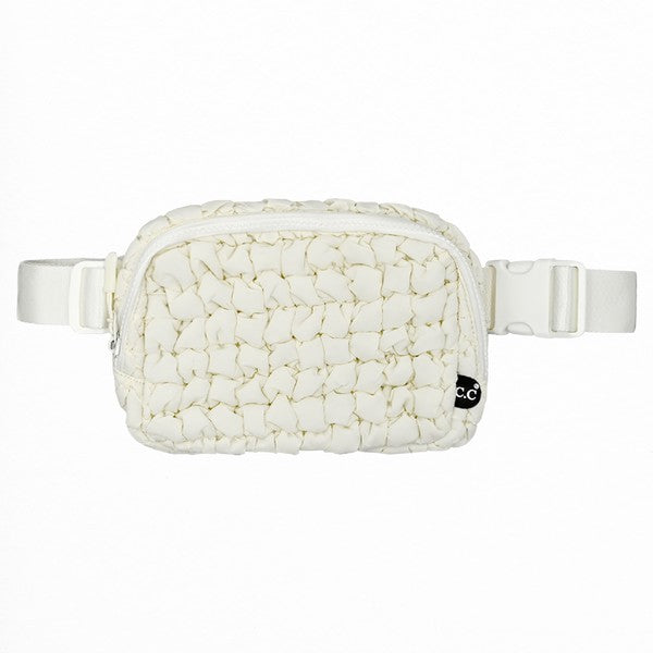 CC Quilted Puffer Belt Fanny Bag - Authentic C.C