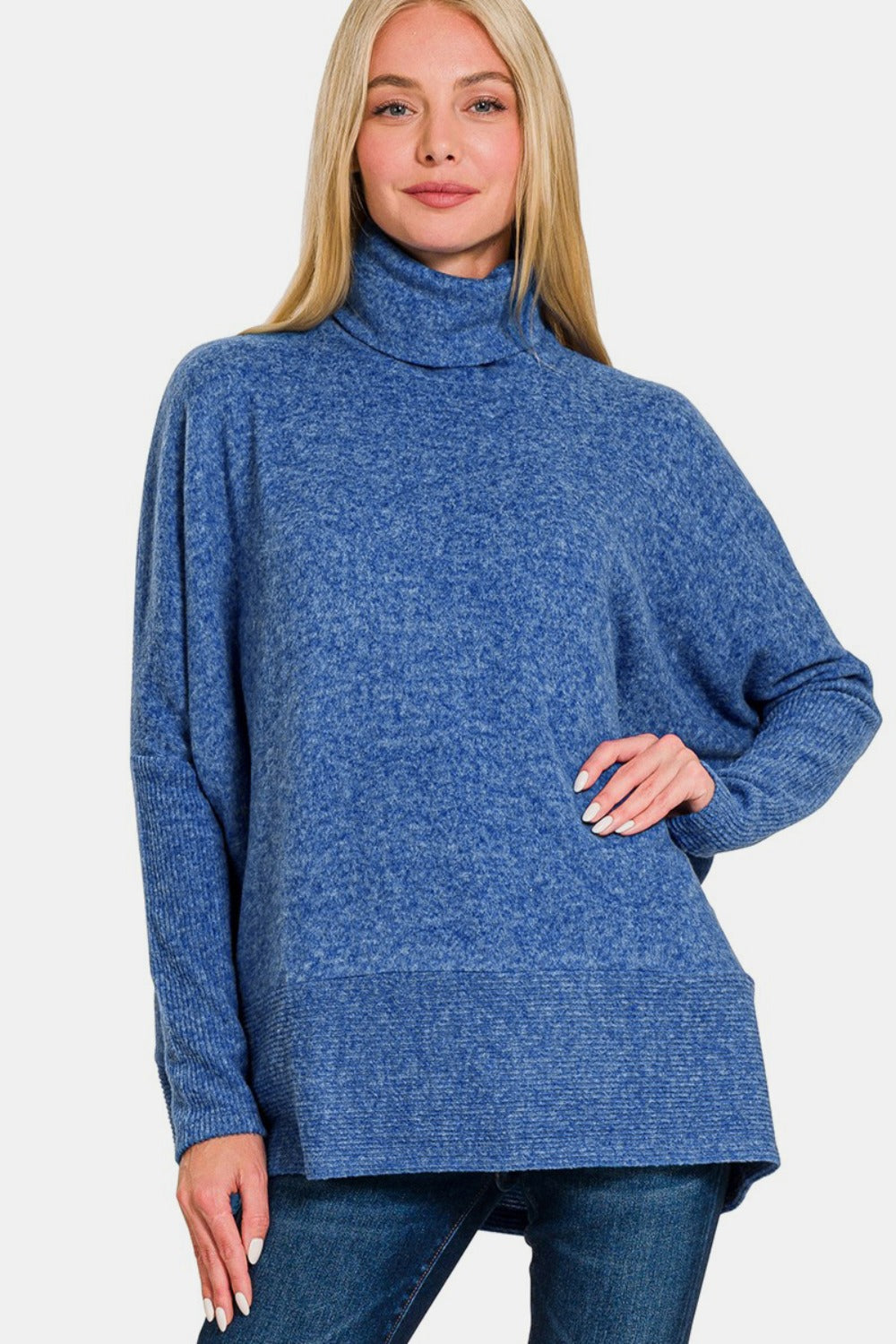 Zenana Brushed Melange Sweater