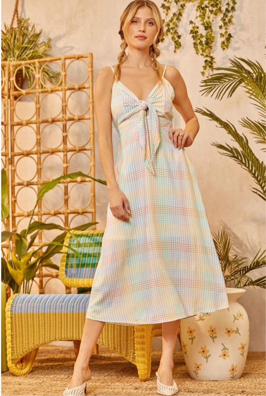 Abby Lane Gingham Midi Dress