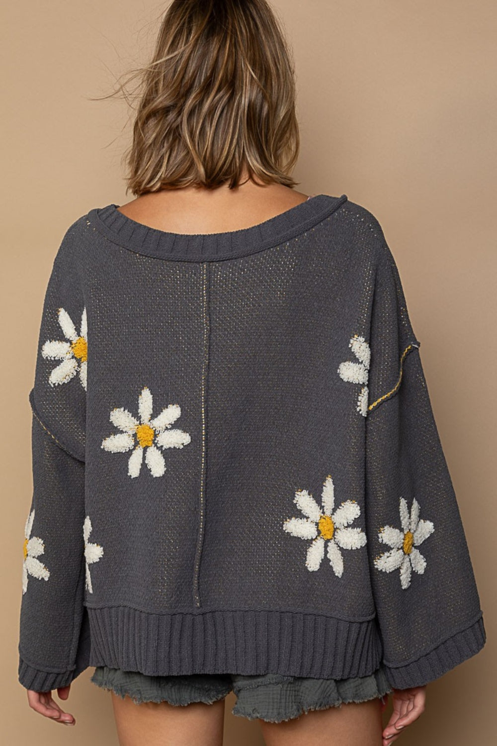 POL Floral Chenille Sweater