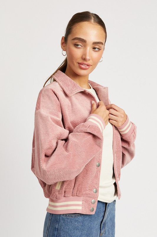 Bethany Bomber Jacket in Rose