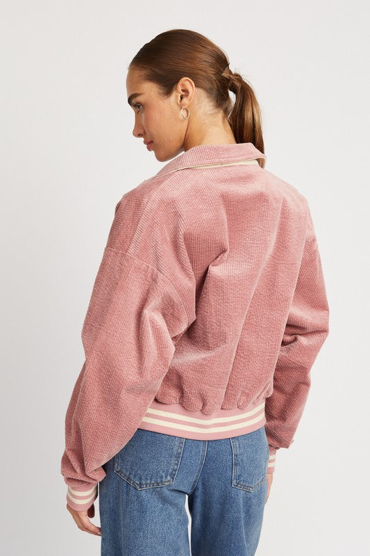 Bethany Bomber Jacket in Rose