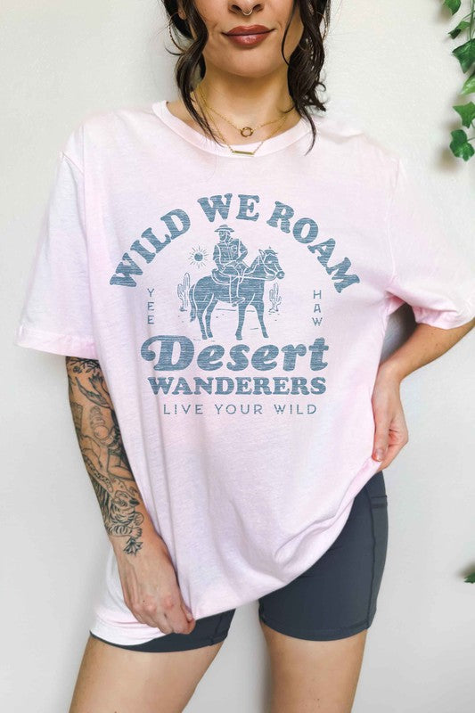 WILD WE ROAM OVERSIZED GRAPHIC TEE