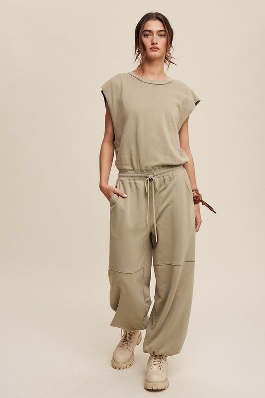 Top Golf French Terry Loose Jogger Jumpsuit