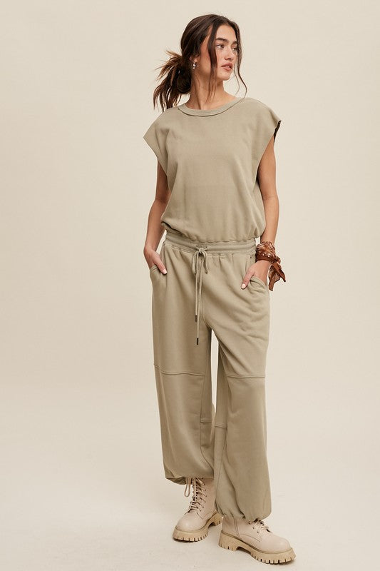 Top Golf French Terry Loose Jogger Jumpsuit