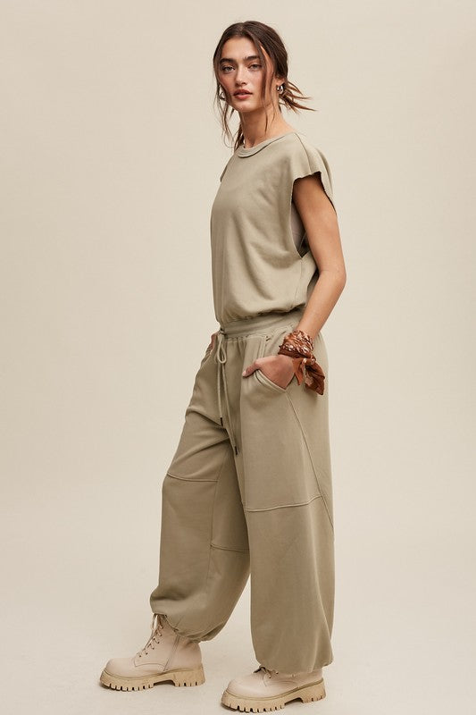 Top Golf French Terry Loose Jogger Jumpsuit