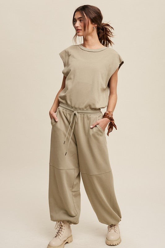 Top Golf French Terry Loose Jogger Jumpsuit