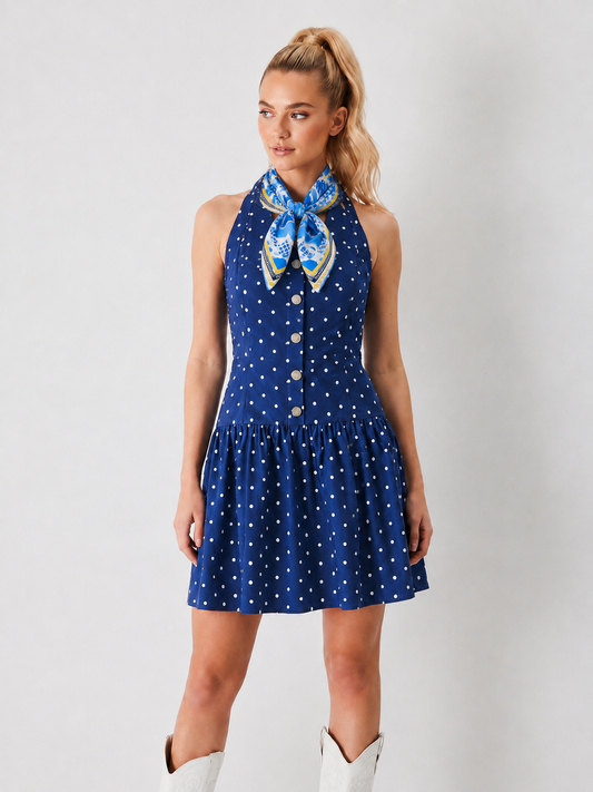DOTS & DREAMS WOVEN MINI DRESS