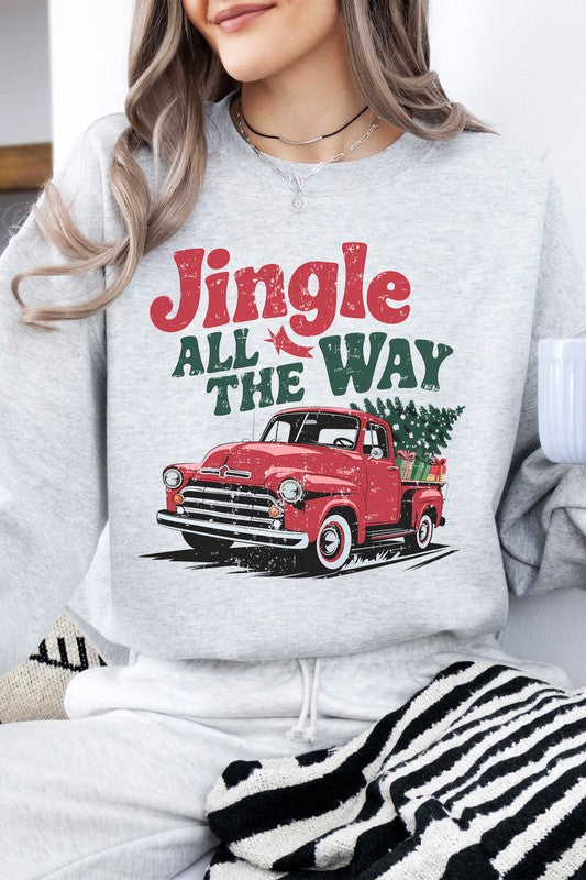 Jingle All The Way Christmas Fleece Sweatshirt