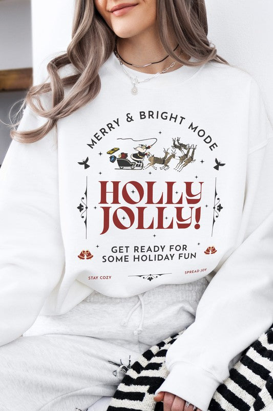 Holly Jolly Christmas Fleece Sweatshirt