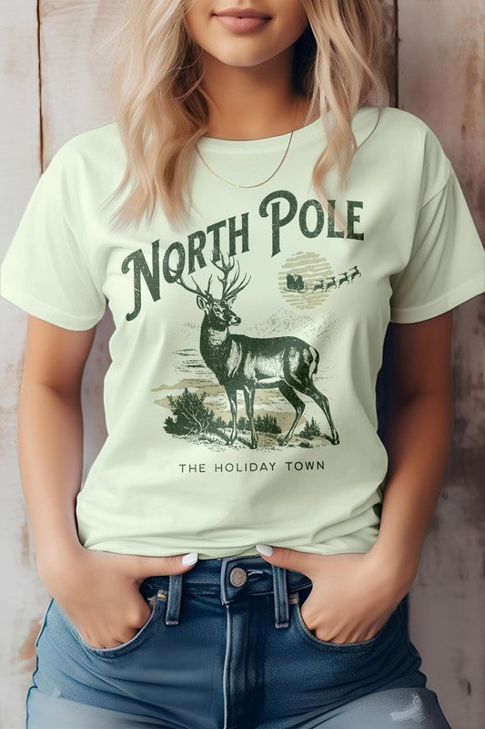 North Pole Christmas Graphic Tee