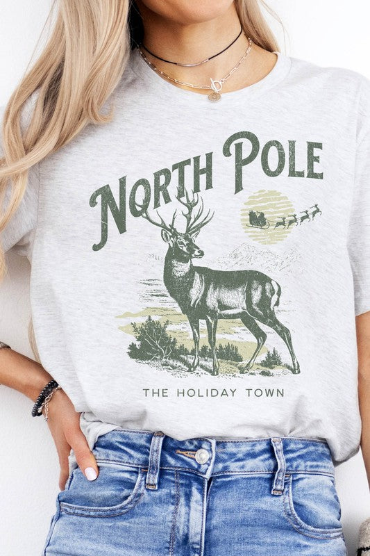 North Pole Christmas Graphic Tee