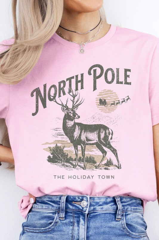 North Pole Christmas Graphic Tee