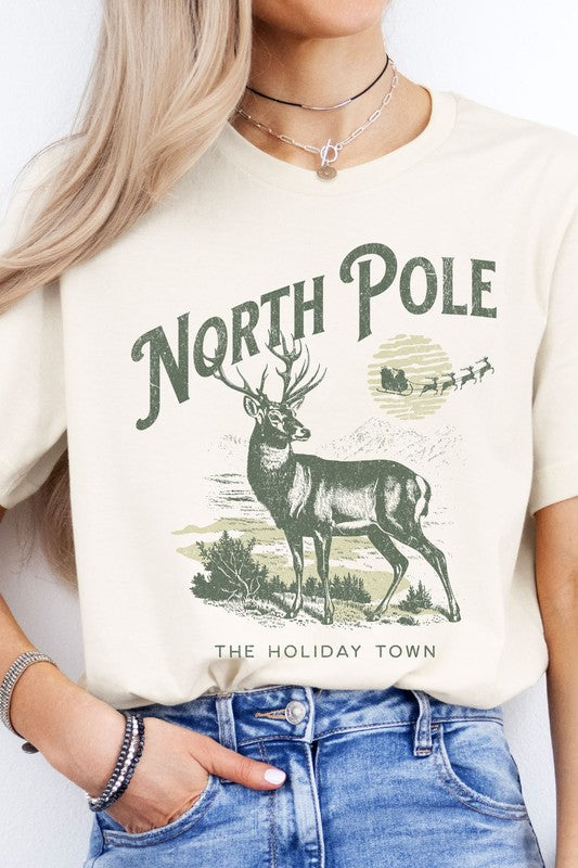 North Pole Christmas Graphic Tee