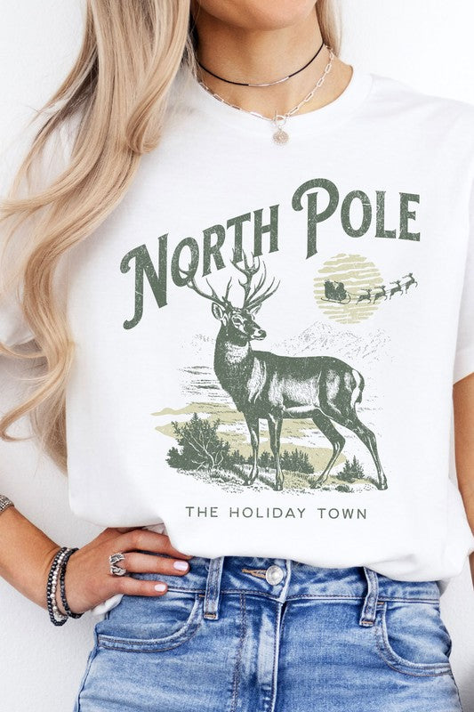 North Pole Christmas Graphic Tee