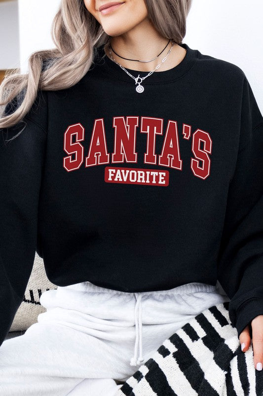 Santa's Favorite, Christmas Fleece Sweatshirt