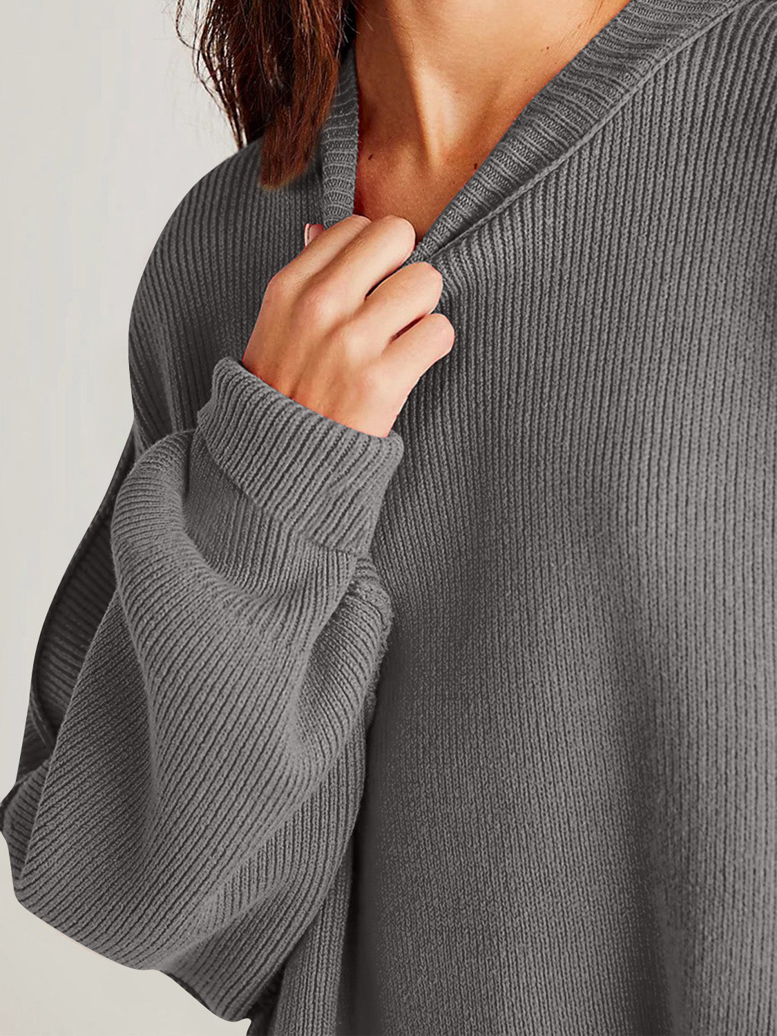 Mandy Side Slit Sweater  Oversized Pullover Sweater