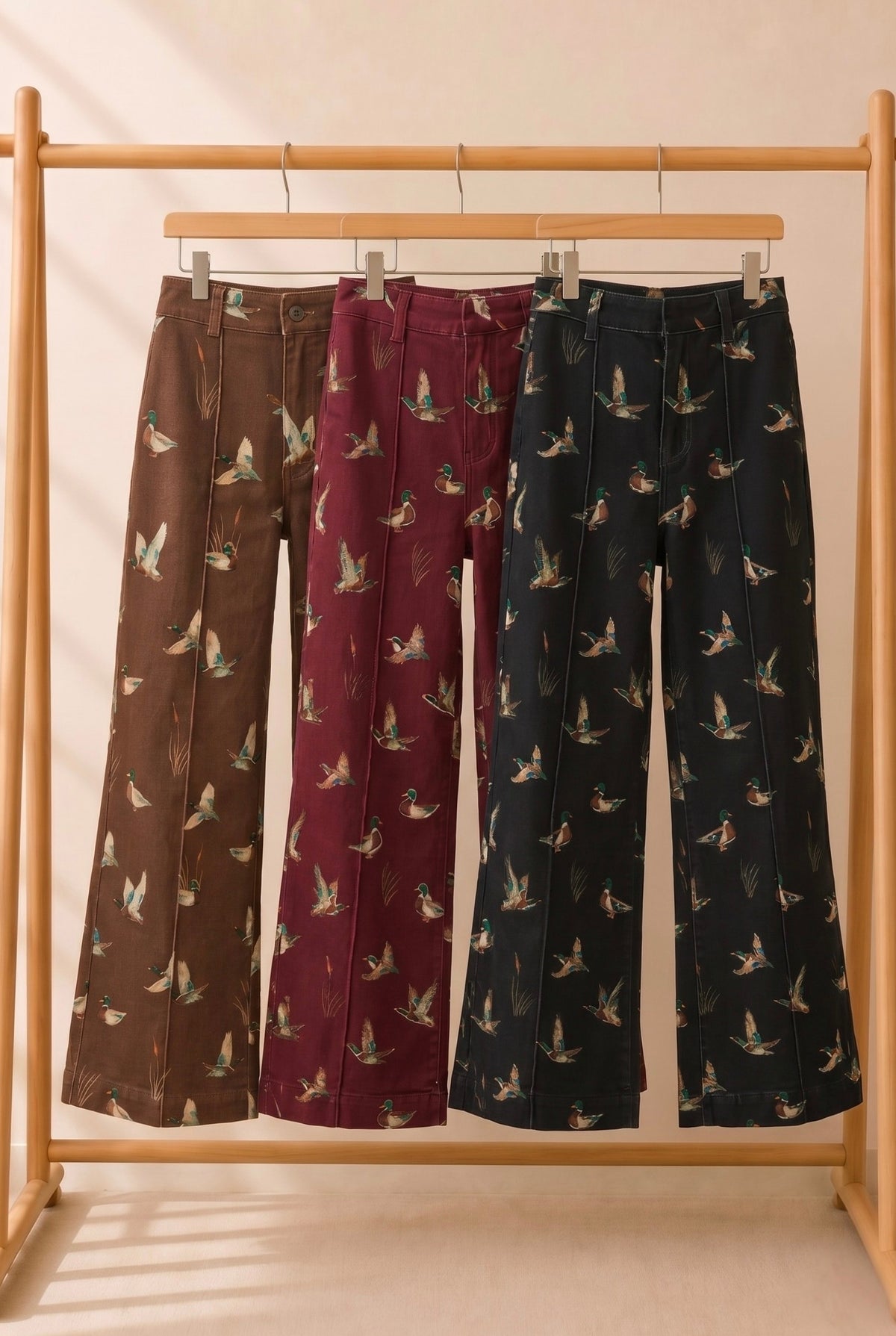 Mallard Duck Wide Leg Jeans - color group