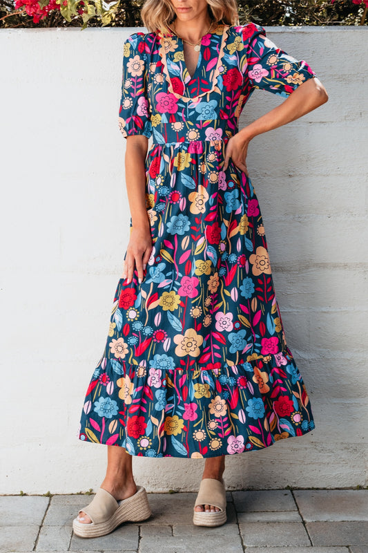 Fields of Floral Midi Dress