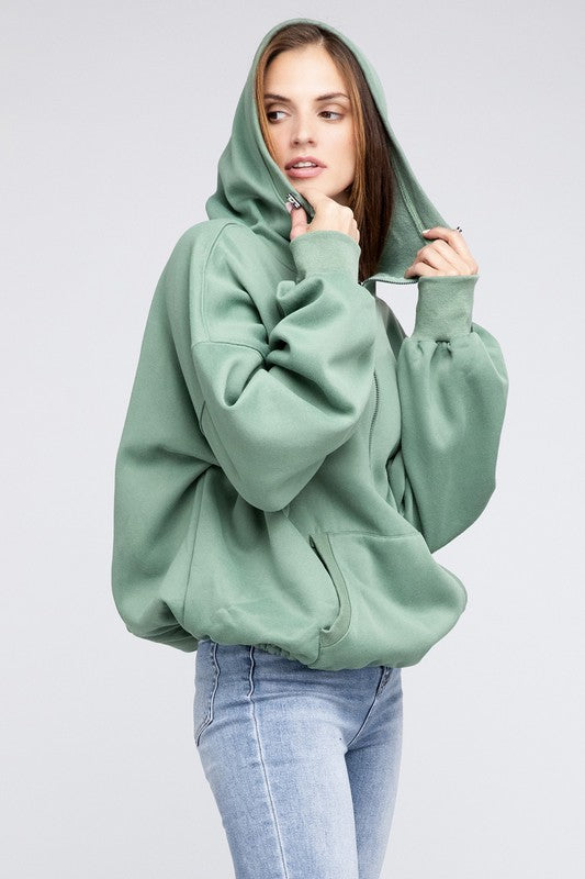 Bibi Stitch Detailed Elastic Hem Hoodie