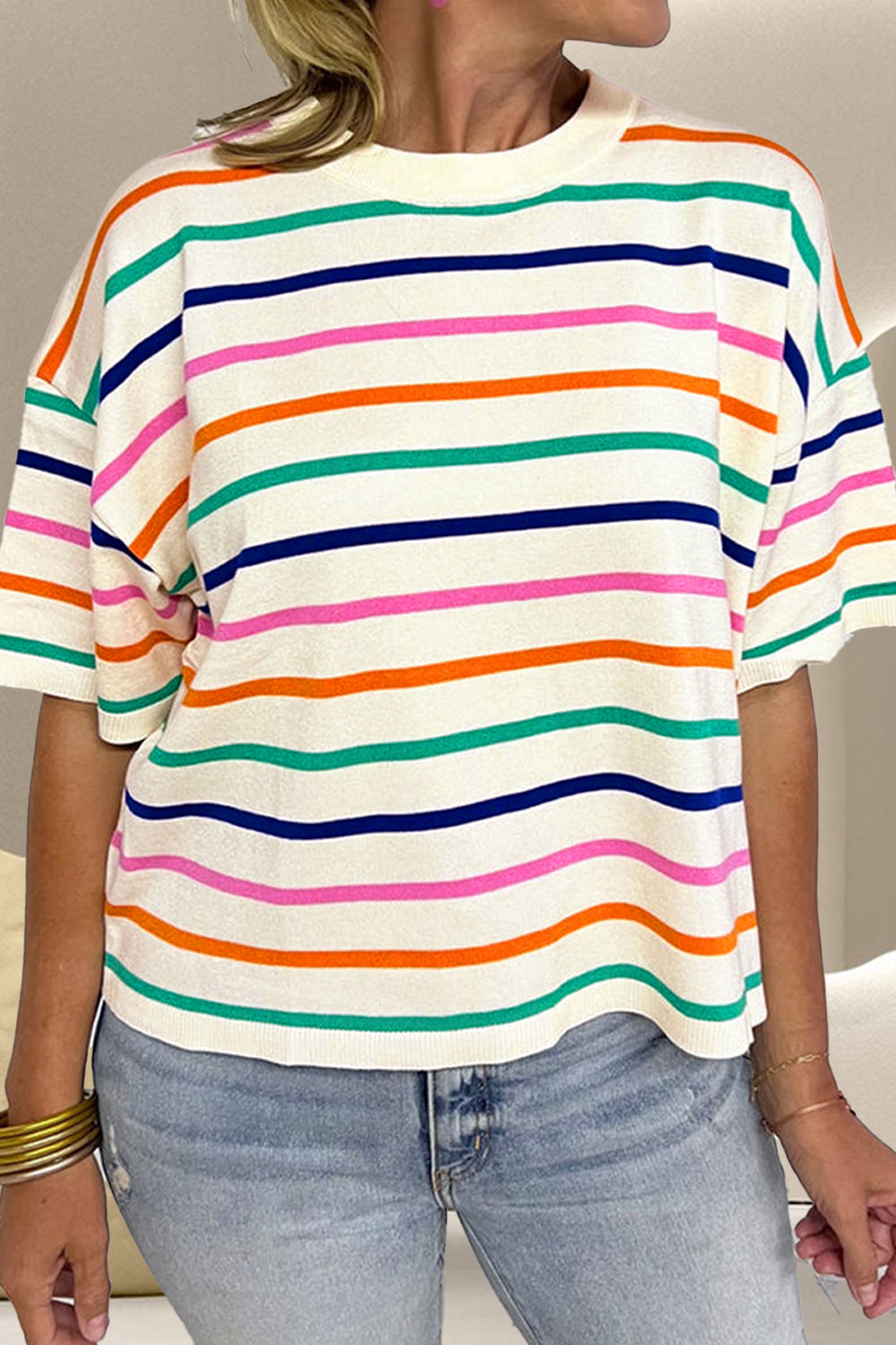 Candy Crush Stripes Knit Top