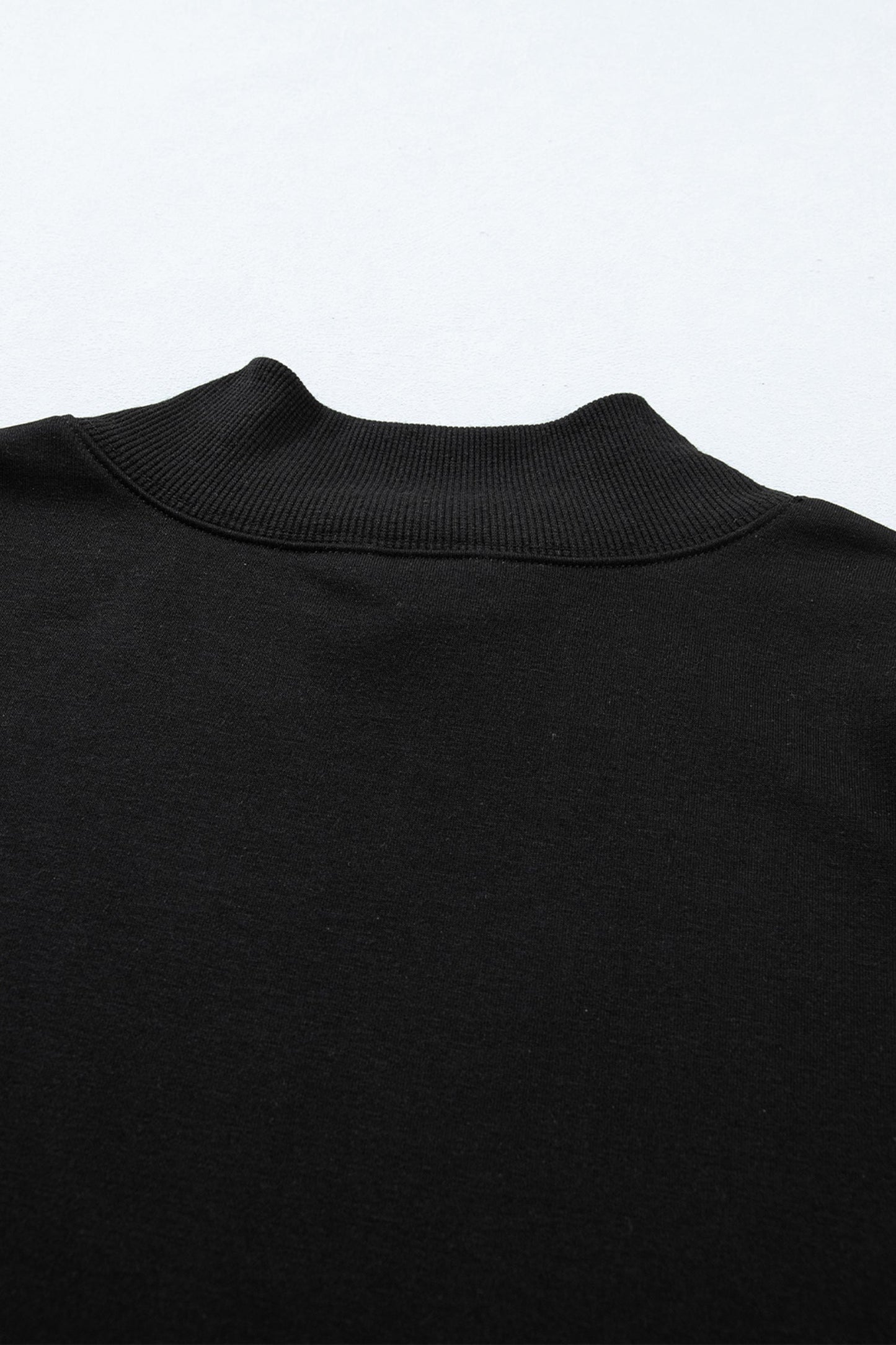 Solid Mock Neck Cap Sleeve Oversized Top