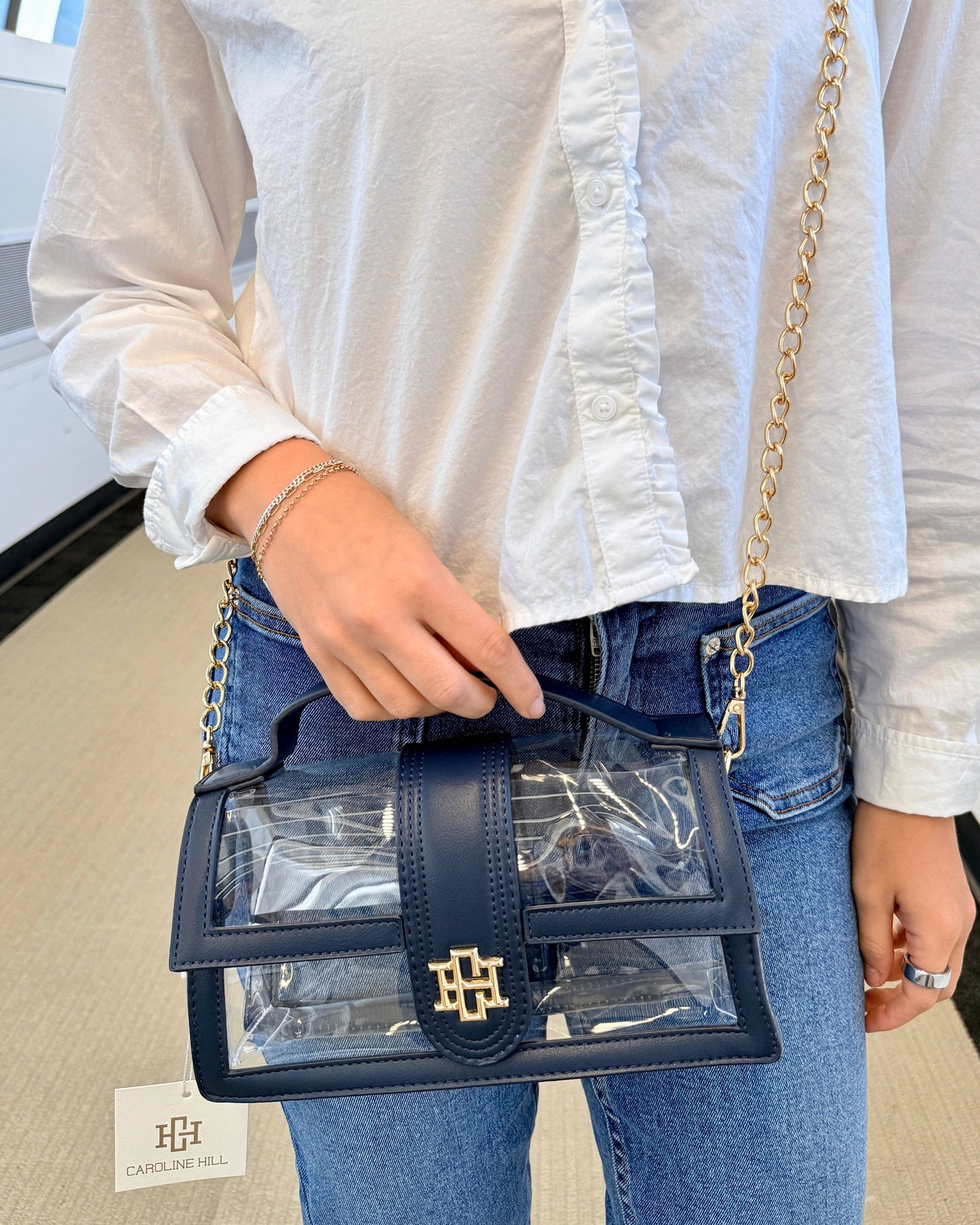 Grace Clear Bag Navy