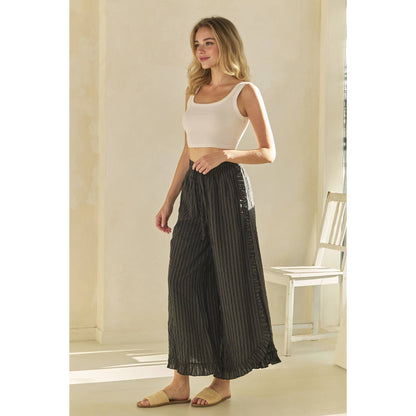 Breezy Stripe Linen Wide Leg Pants