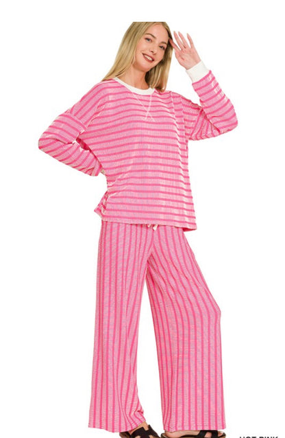 Perfectly Cozy Striped Lounge Set