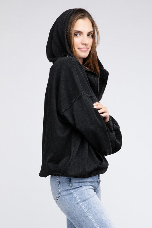 Bibi Stitch Detailed Elastic Hem Hoodie