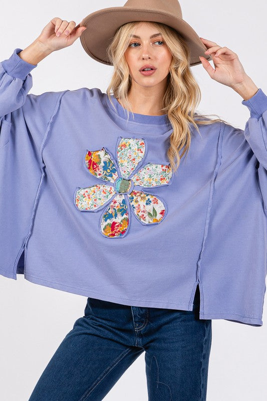 SAGE + FIG Flower Patch Oversized Top