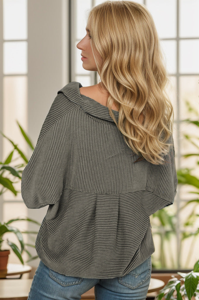 The Maggie Button Down Slouch Top