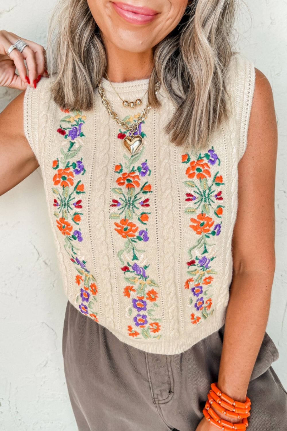 Sprint to Spring Embroidered Sweater