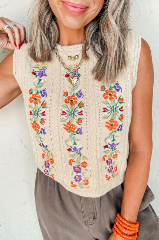 Sprint to Spring Embroidered Sweater